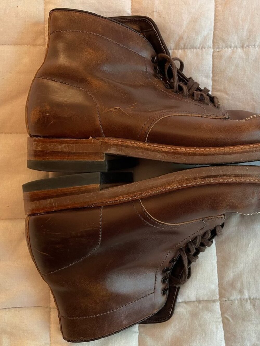 Alden Indy 405 Brown Leather Boots - Picture 4 of 10